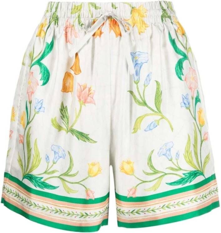 Casablanca Zijden shorts met bloemenprint Meerkleurig Dames