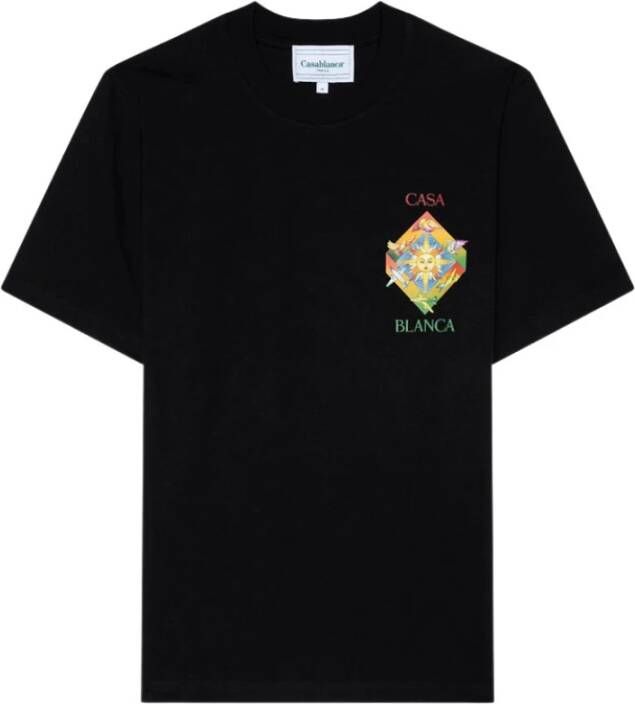 Casablanca Zwart Les Elements Bedrukt T-Shirt Zwart Heren