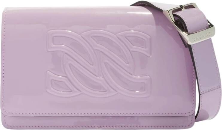 Casadei Groene Patentleren Cross Body Tas Wisteria Patent Cross Body Tas Green Purple Dames
