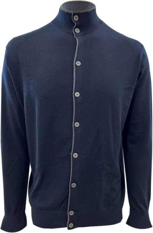 Cashmere Company Casual Shirts Blauw Heren