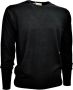 Cashmere Company Mannen Creweck Sweater Wol en zijde Zwart Heren - Thumbnail 1