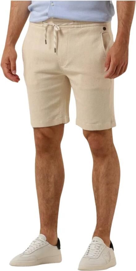 CAST IRON Heren Broeken Chino Shorts Waffle Structure Beige - Foto 3