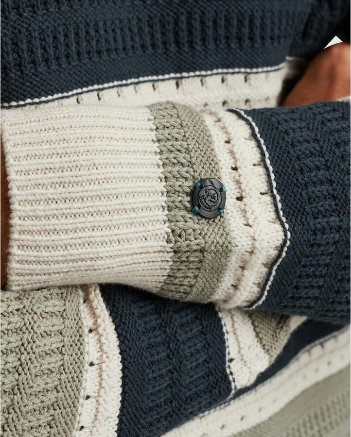 Cast Iron Crewneck Katoenen Pullover Multicolor Heren - Foto 2