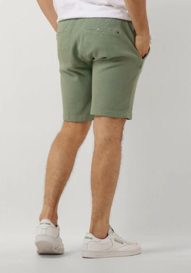 CAST IRON Heren Broeken Chino Shorts Waffle Structure Groen - Foto 2