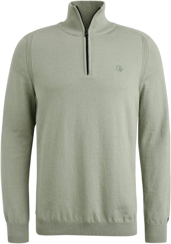 CAST IRON Heren Truien & Vesten Half Zip Collar Cotton Stretch Groen - Foto 8
