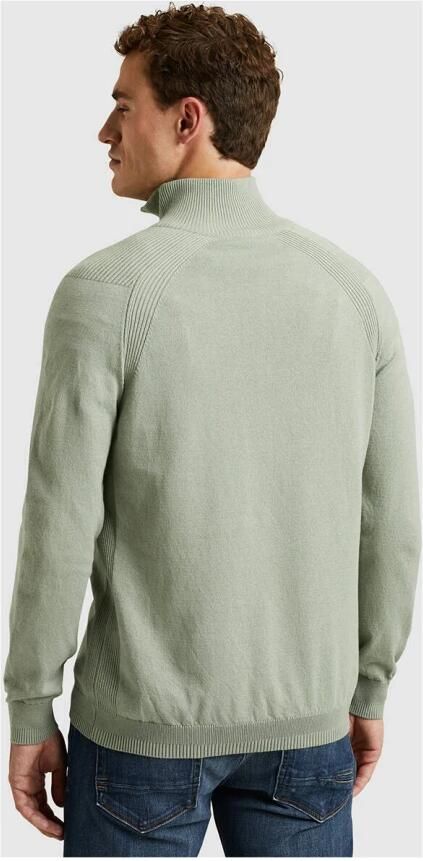 CAST IRON Heren Truien & Vesten Half Zip Collar Cotton Stretch Groen - Foto 6
