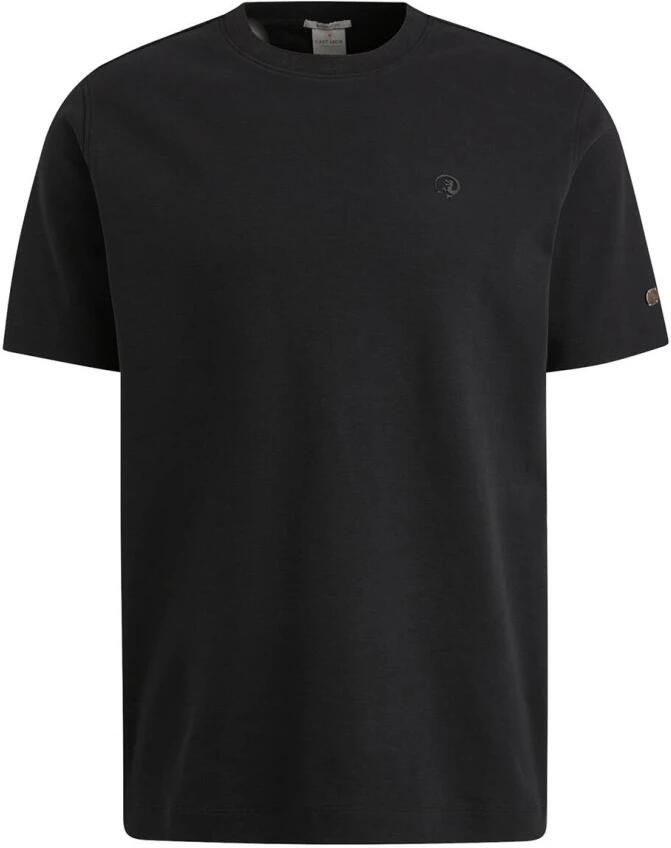 CAST IRON Heren Polo's & T-shirts Crewneck Regular Fit Interlock Essential Zwart - Foto 7