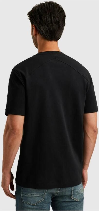 CAST IRON Heren Polo's & T-shirts Crewneck Regular Fit Interlock Essential Zwart - Foto 6