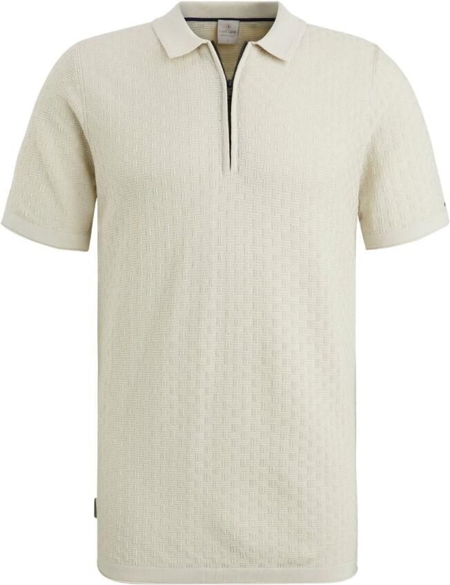 Cast Iron Korte Mouw Polo Katoen Modal Beige Heren