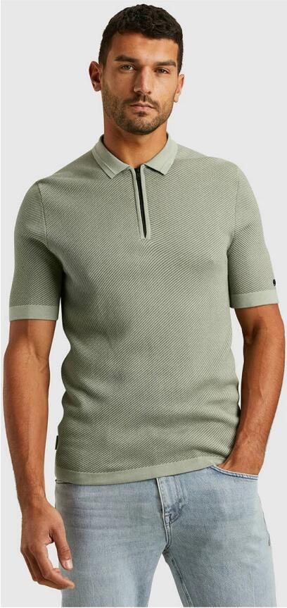 CAST IRON Heren Polo's & T-shirts Short Sleeve Polo Regular Fit Cotton Modal Groen - Foto 3