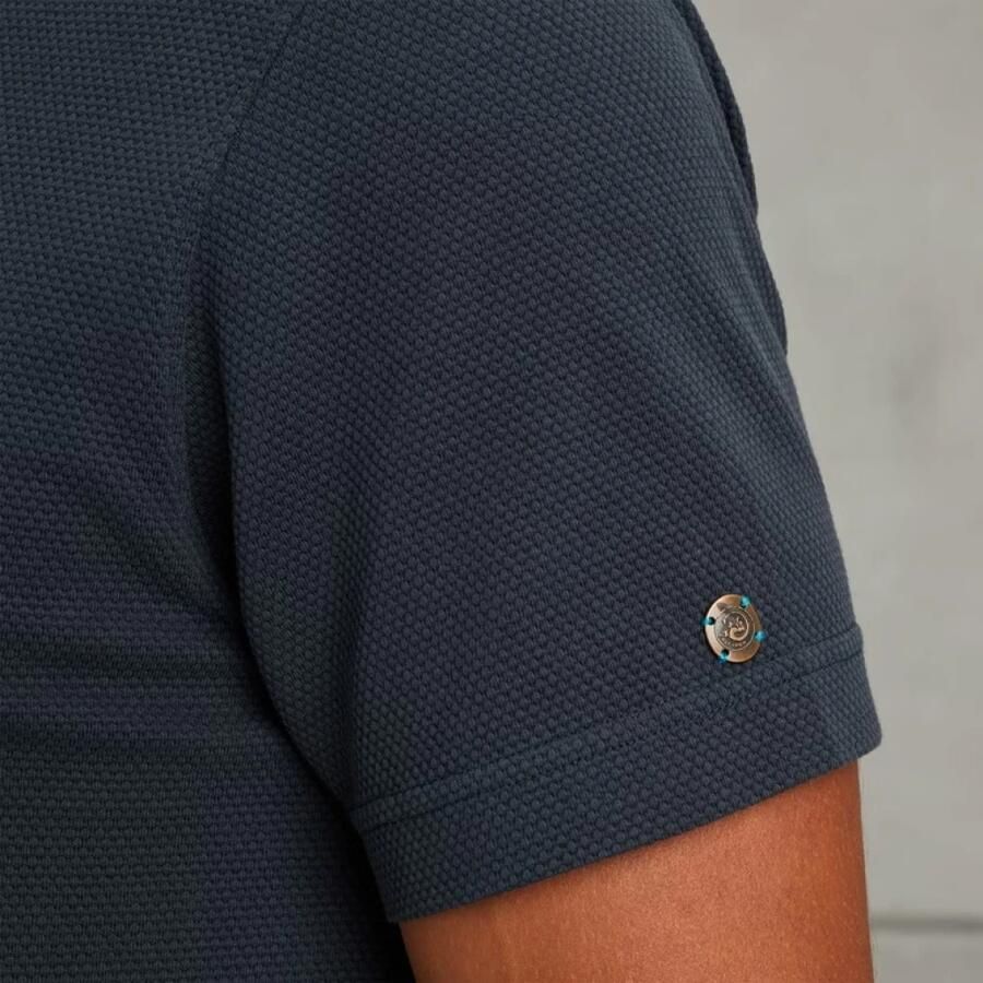 Cast Iron Moderne Kleurblok Tee Regular Fit Blue Heren - Foto 3