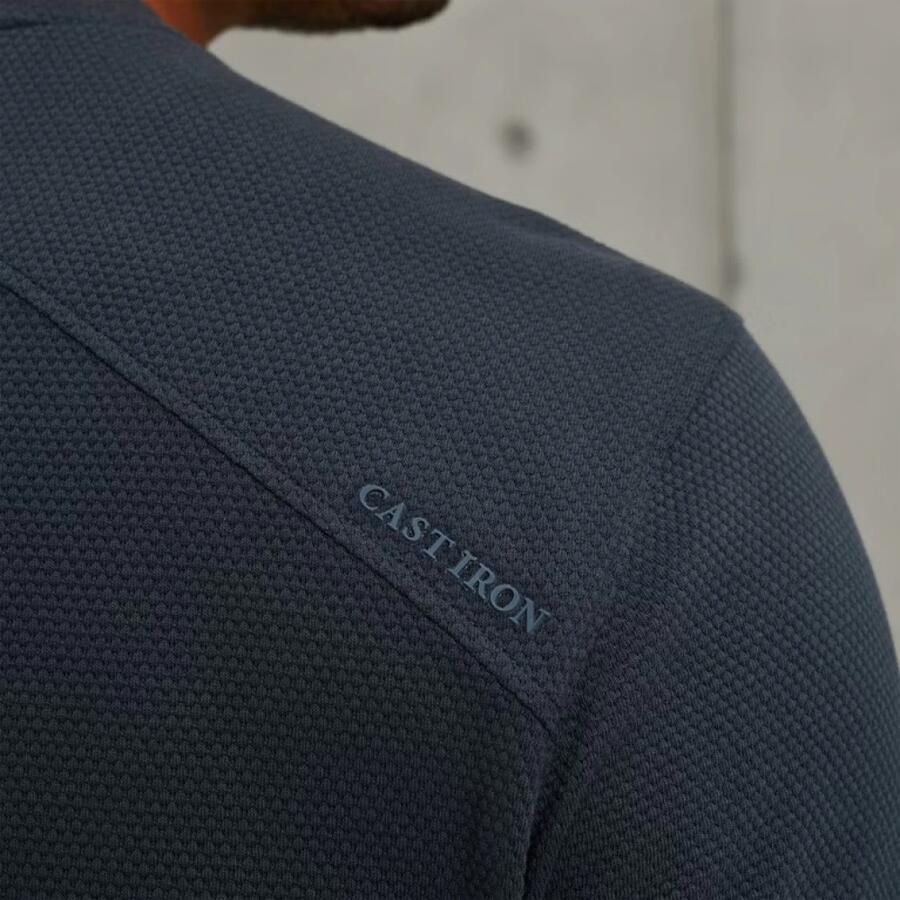 Cast Iron Moderne Kleurblok Tee Regular Fit Blue Heren - Foto 4