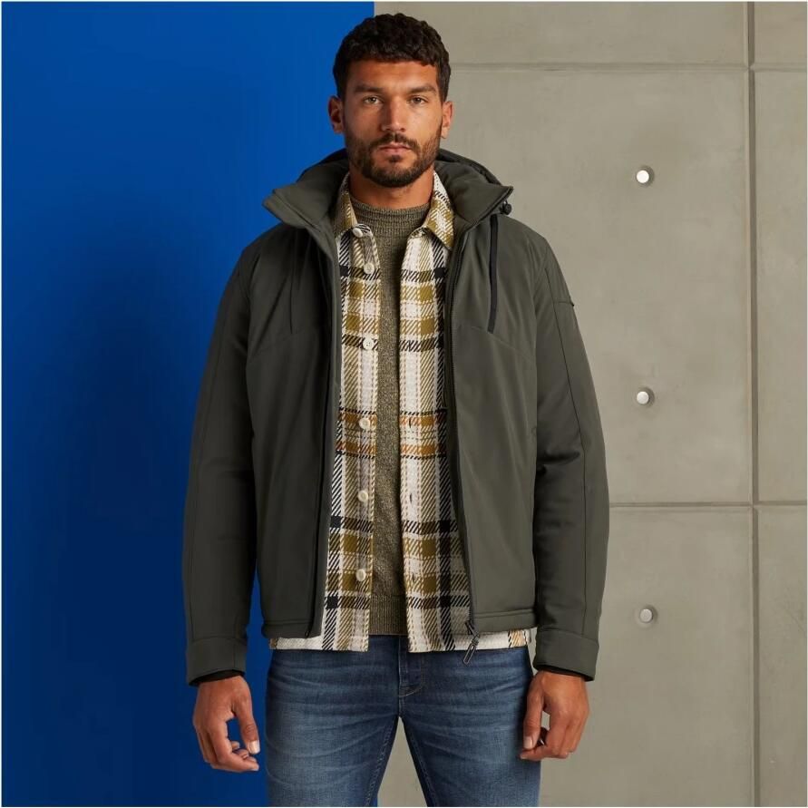Cast Iron Superbolt Softshell Jas met Afneembare Capuchon Green Heren - Foto 3