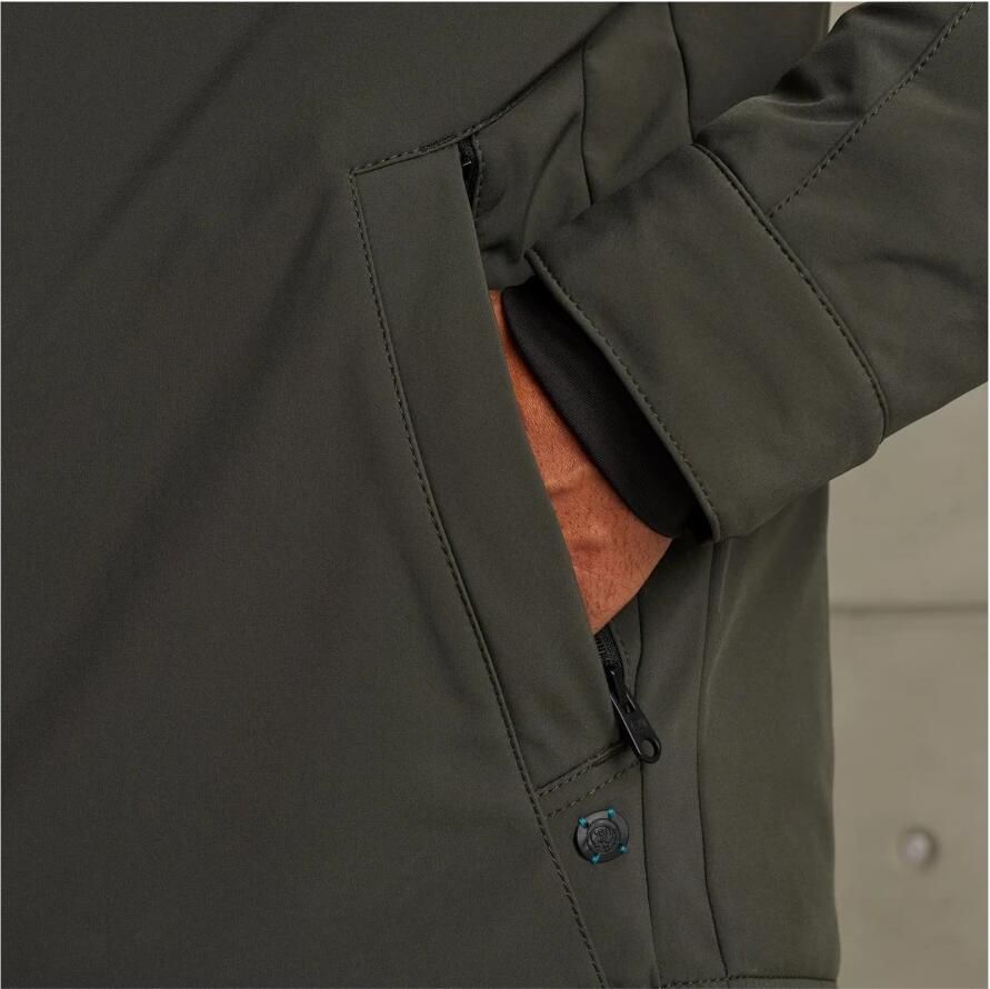 Cast Iron Superbolt Softshell Jas met Afneembare Capuchon Green Heren - Foto 7
