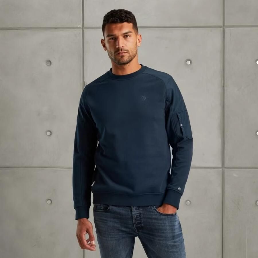 Cast Iron Terry Sweatshirt Regular Fit Blue Heren - Foto 8