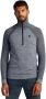Cast Iron Trui- CI Half ZIP Collar Cotton Heather Plated Blauw Heren - Thumbnail 1