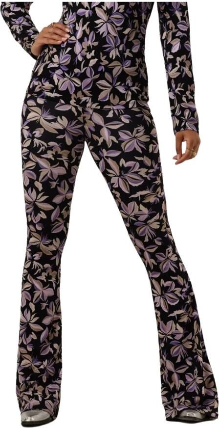 Catwalk Junkie high waist flared broek TR SLOW DANCE met all over print violet - Foto 4