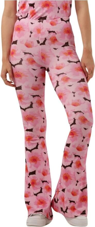 Catwalk Junkie gebloemde high waist flared broek TR PEONY roze - Foto 6