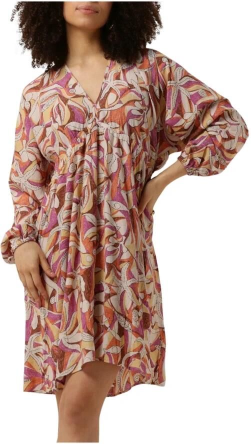 Catwalk Junkie Kleurrijke V-hals Midi Jurk met Bandjes Multicolor Dames - Foto 3