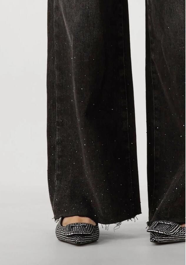 CATWALK JUNKIE Dames Jeans Loose Fit Jeans With Metallic Strass Zwart - Foto 4
