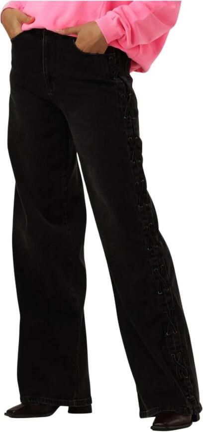 CATWALK JUNKIE Dames Jeans Loose Fit Jeans With Lace Detail Zwart - Foto 5