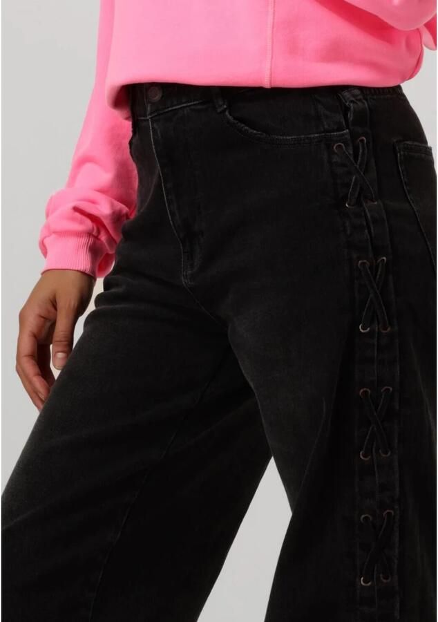 CATWALK JUNKIE Dames Jeans Loose Fit Jeans With Lace Detail Zwart - Foto 4