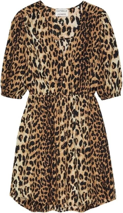 Catwalk Junkie Wilde Luipaardjurk Brown Dames