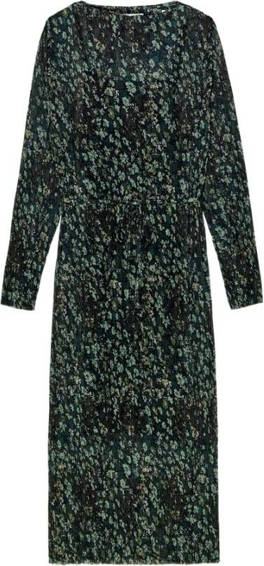 Catwalk Junkie gebloemde semi-transparante mesh jurk Mary donkergroen zwart - Foto 4