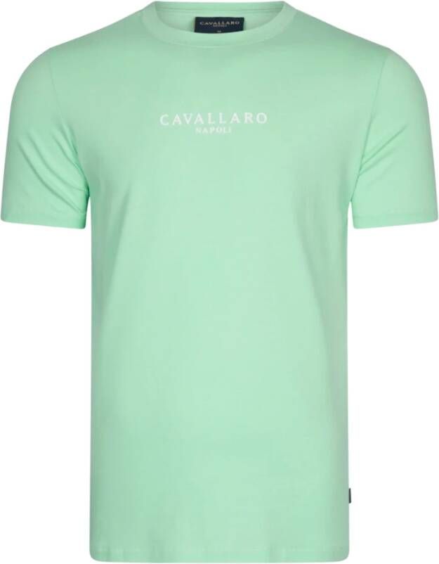 Cavallaro Napoli T-shirt Bari met logo bright green