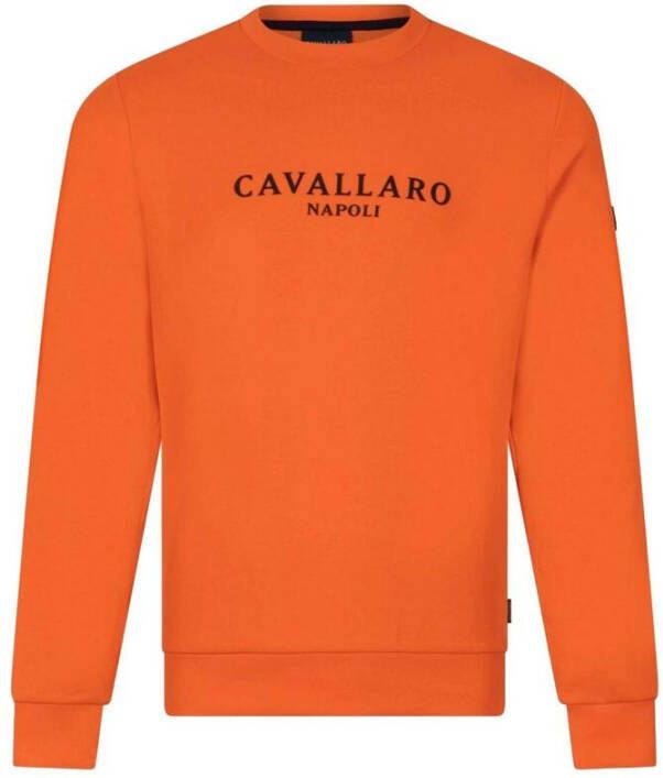 Cavallaro WK collectie sweater oranje geprint katoen