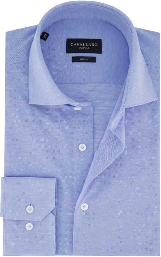 Cavallaro Napoli slim fit overhemd light blue - Foto 2