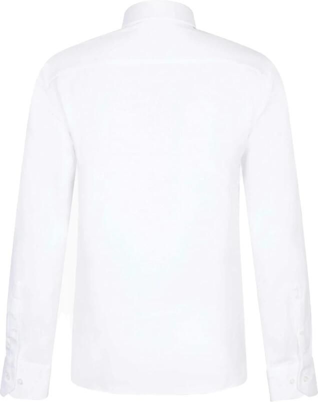 Cavallaro Slim Fit Piquo Overhemd met Stretch en Widespread Kraag White Heren - Foto 3