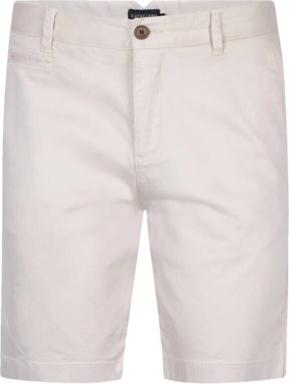 Cavallaro Witte chino shorts met slim fit White Heren