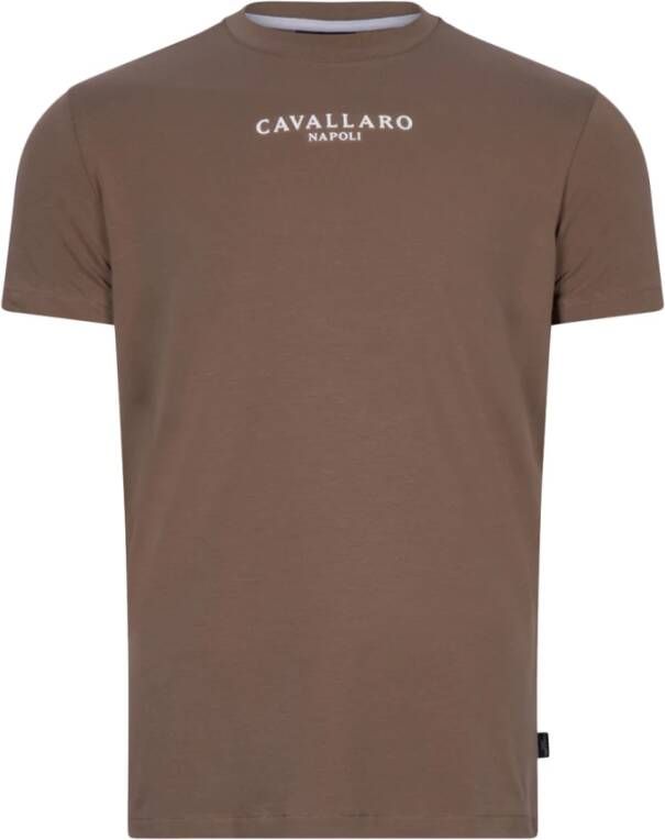 Cavallaro T-shirt korte mouw Bruin Heren