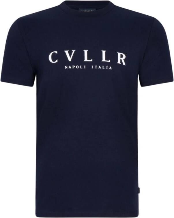 Cavallaro Napoli T-shirt Bassario met logo dark blue