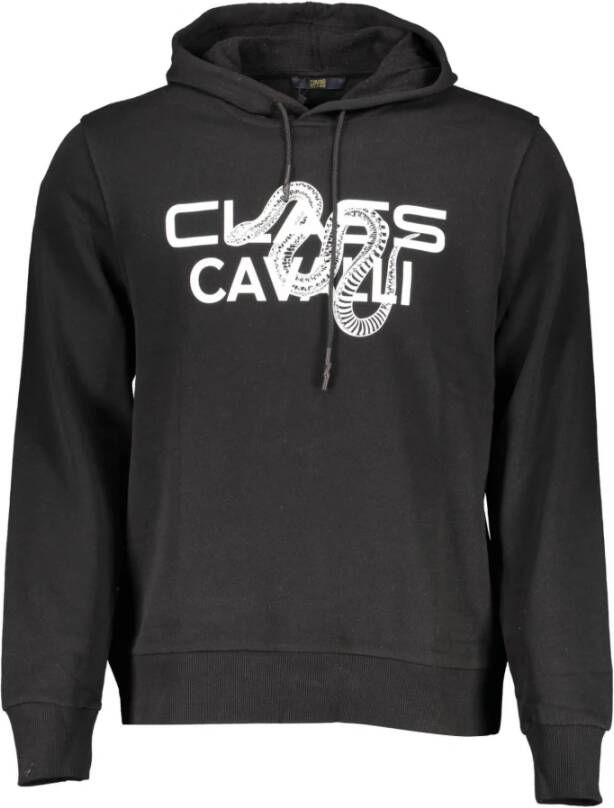 Cavalli Class Black Sweater Zwart Heren