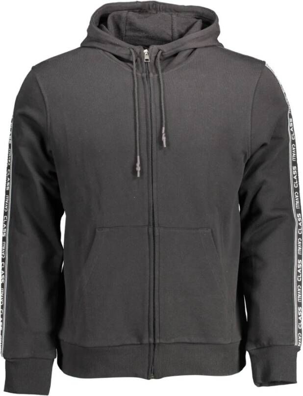 Cavalli Class Elegant sweatshirt met contrasterende details Black Heren