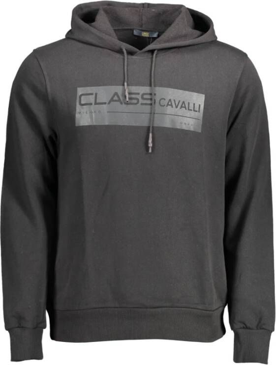 Cavalli Class Black Sweater Zwart Heren