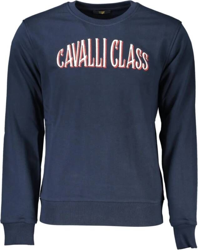 Cavalli Class Blue Sweater Blauw Heren