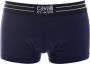Cavalli Class Blauwe Katoenen Boxershorts Elastische Taille Contrastdetails Logo Blue Heren - Thumbnail 1