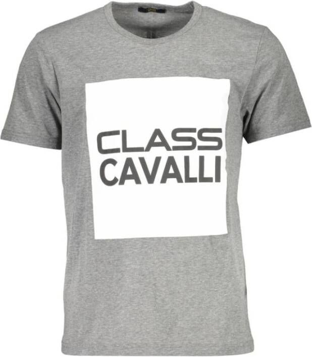 Cavalli Class Cavalli Cl Men Short Sleeve T-shirt Gray Grijs Heren