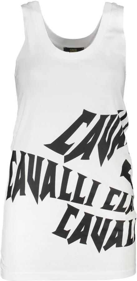 Cavalli Class Witte Katoenen Tanktop met Print White Dames - Foto 2
