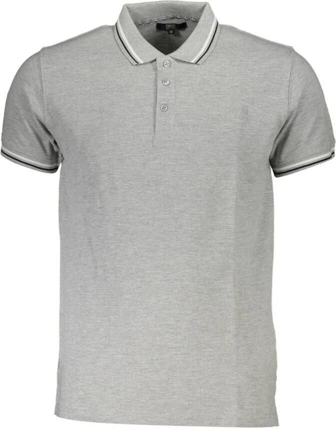 Cavalli Class Geborduurd Poloshirt met Contrasterende Details Gray Heren