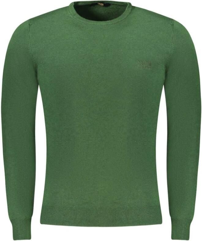 Cavalli Class Groene Polyester Pullover Green Heren