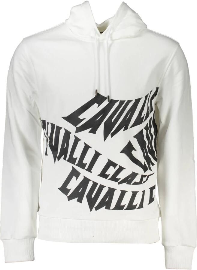 Cavalli Class Elegant wit sweatshirt met capuchon White Heren