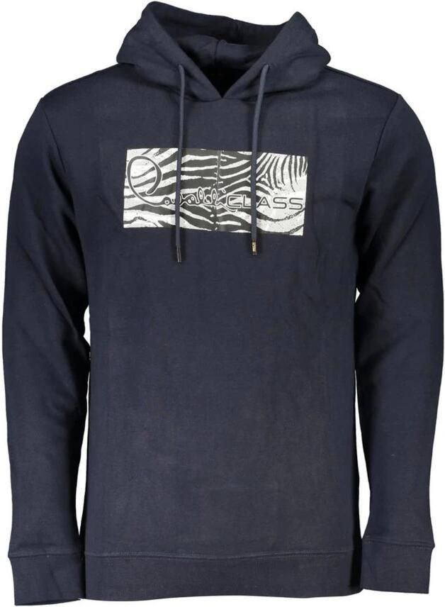 Cavalli Class Blauw Katoenen Sweatshirt met Capuchon Blue Heren