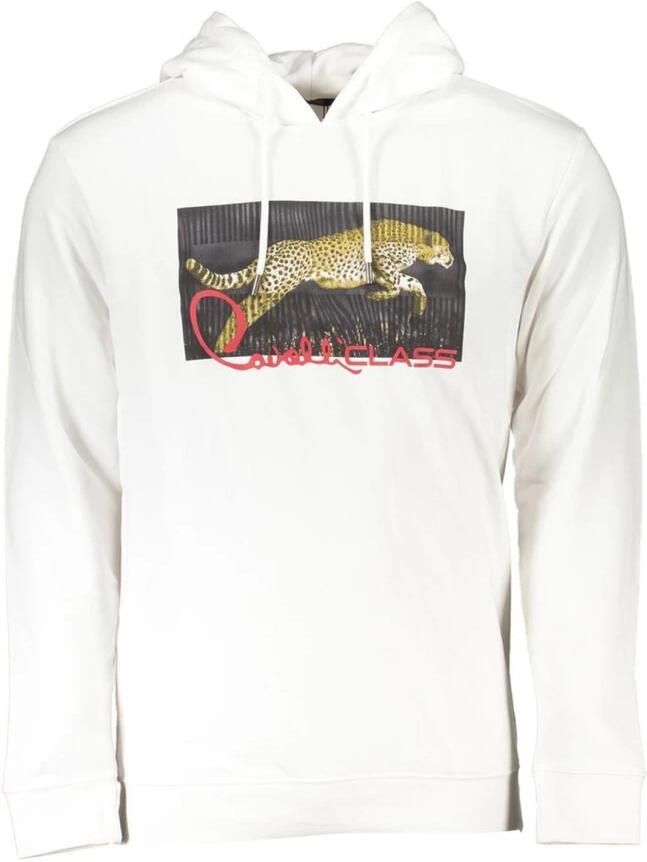 Cavalli Class Wit sweatshirt met exclusieve print White Heren