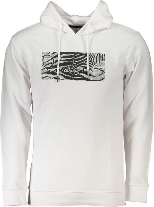 Cavalli Class Wit sweatshirt met iconische logoprint White Heren