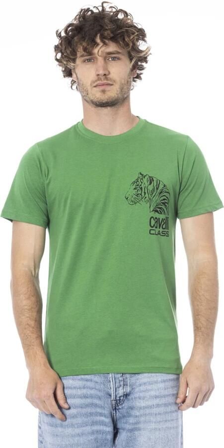 Cavalli Class Groen Heren T-shirt met Korte Mouwen Green Heren - Foto 3