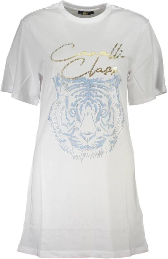 Cavalli Class Witte Katoenen Tops & T-Shirt Korte Mouwen Regular Fit Wit Dames - Foto 2